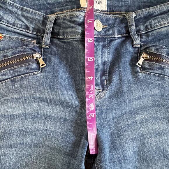 Hudson Jeans Girls Sz 12 Blue Skinny Zipper pockets Everyday casual preppy 1121 - Picture 9 of 13